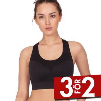 Pierre Robert BH Medium Support Sports Bra Svart polyamid Large Dam Pierre Robert BH Medium Support Sports Bra Svart polyamid Large Dam