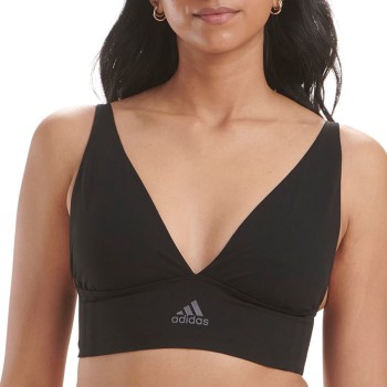 adidas BH BOS Smart Micro 720 Seamless Plunge Bra Svart polyamid Large Dam adidas BH BOS Smart Micro 720 Seamless Plunge Bra Svart polyamid Large Dam