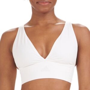 adidas BH BOS Smart Micro 720 Seamless Plunge Bra Vit polyamid Large Dam