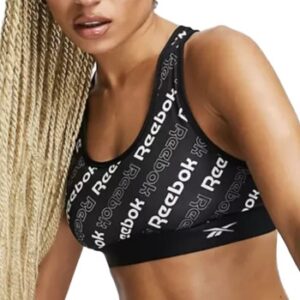 Reebok BH Bobbie Sports Crop Top Svart mönstrad Large Dam