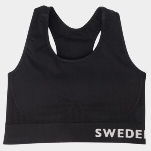 Padded Seamless Top, Black/Dk Grey Melange, M/L, Sport-Bh