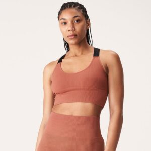 Seamless Rib Sportsbra, Copper Brown, Xs-S, Löparkläder