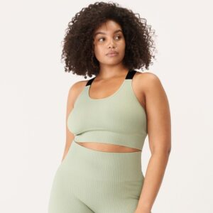 Seamless Rib Sportsbra, Desert Sage, Xs-S, Löparkläder