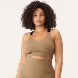 Seamless Rib Sportsbra, Oak, M-L, Löparkläder