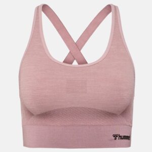 Hmlclea Seamless Sports Top, Woodrose/Rose Taupe Melange, Xs, Löparkläder