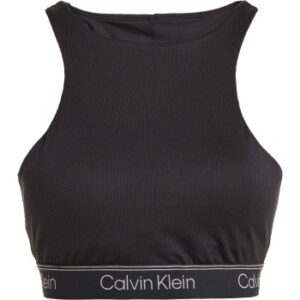 Calvin Klein BH Sport Cutout Medium Impact Sports Bra Svart polyester Large Dam