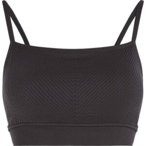 Calvin Klein BH Sport Seamless Medium Impact Bra Svart polyester Large Dam