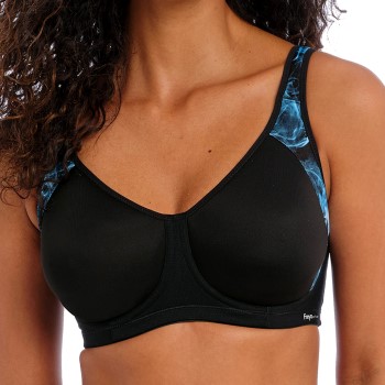 Freya BH Active Sonic Moulded Sports Bra Svart/Blå D 80 Dam Freya BH Active Sonic Moulded Sports Bra Svart/Blå D 80 Dam