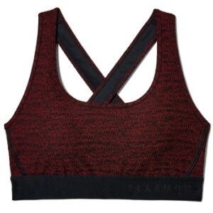 Under Armour BH Crossback Jacquard Sports Bra Röd Mönstrad polyester Small Dam