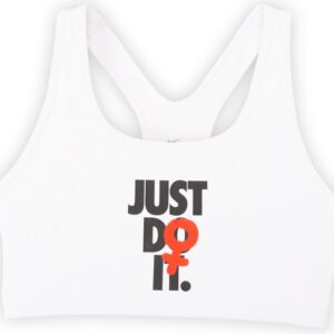 Nike Rebel Swoosh Jdi Bra, White/Black, Xs, Sport-Bh