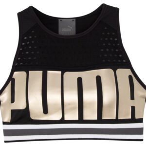 Puma Bra M, Puma Black-Metallicgoldpuma, Xs, Sport-Bh