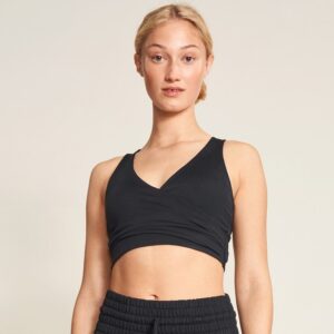 Wrapped Sports Bra, Black, S, Löparkläder